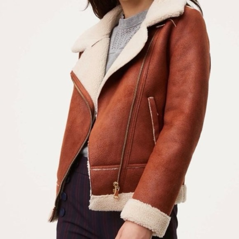 Loft faux suede jacket XS